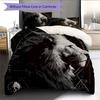 Lion Runes Pattern Bedding Quilt Set  Home Decoration  Gift (1 * duvet cover + 2 * pillowcase  without core)