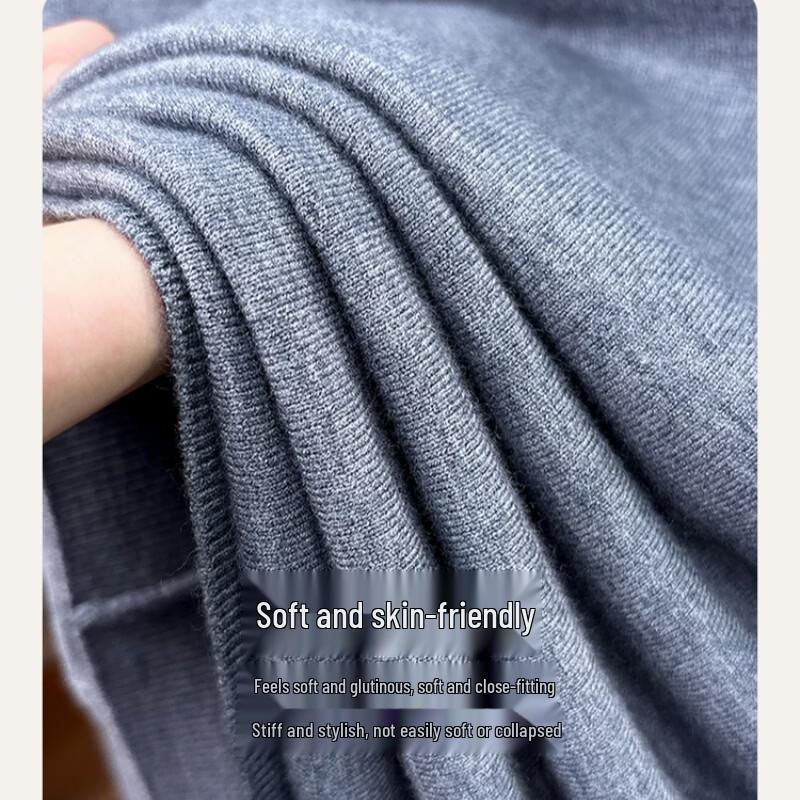 Men's Thin Wool Blend Pullover Polo Shirt