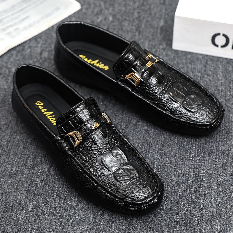 

Нескользящие дышащие мягкие кожаные туфли для вождения высокого класса, модные мужские туфли Spirit Guy Internet Celebrity Work Loafer, летние туфли 44