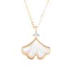 Apricot is good with you, ginkgo biloba inlaid with versatile collarbone chain, simple Korean style fritillary sterling silver s925 necklace for women