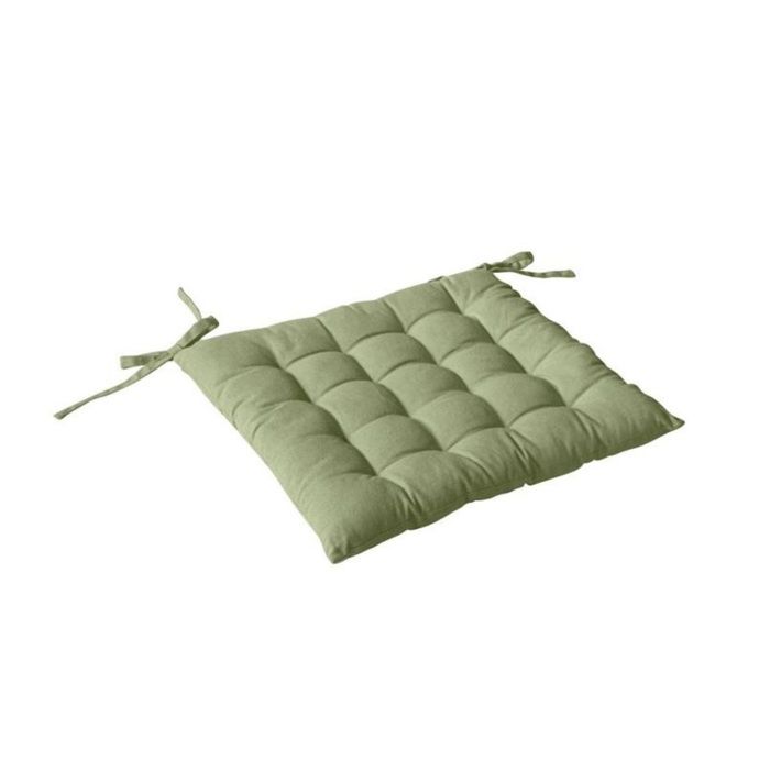 Galette de chaise piquee 38 x 38 cm Panama olive