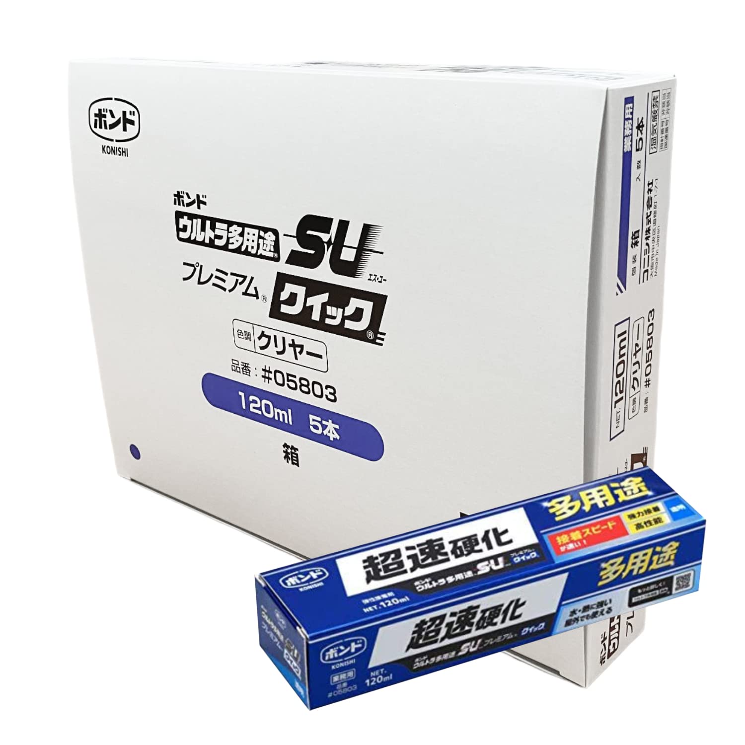 

Konishi in Bond Ultra Versatile SU Premium Quick Clear 120ml 5 pieces Super fast curing Speed adhesion Strong adhesion High performance Versatile чистий
