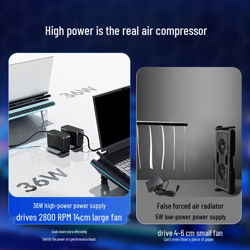 LJN V12 Gaming Laptop Pressure Fan Cooler Stand