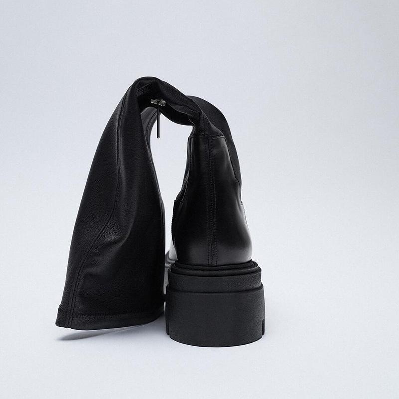 Kule Dame Knehøye Støvletter Mote Plattform Tykke Hæler Sko Høst Vinter Damer Ridestøvler Lange Botas De Mujer