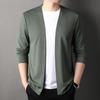 Giacca Cardigan Casual da Uomo a Maniche Lunghe Scollo a V Slim Colore Unito Ampio Sezione Sottile Top in Maglia