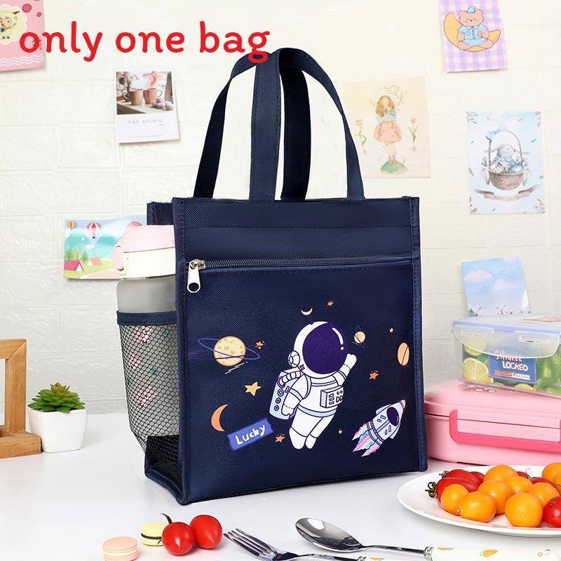 Childrens Cartoon Canvas Lunch Bag With Waterproof Handle For School And Travel