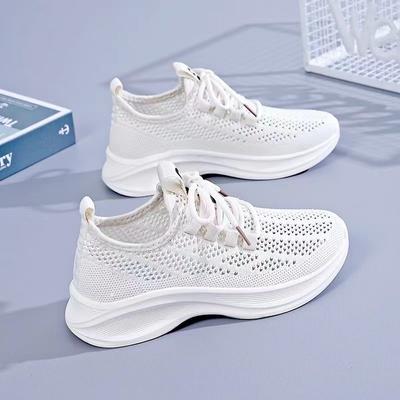 Summer New Hollow Soft Bottom Pumps Lightweight Breathable Shoes Student Shoes Mesh Shoes Women's Running Shoes Casual Fashion Shoes