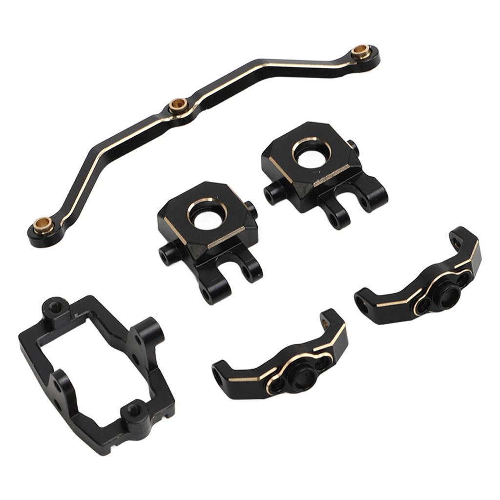 RC Steering Cup Kit Black Gold Brass Durable RC Steering Knuckle for Traxxas 118 TRX4M