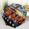 1 PC Automatic Folding Umbrella - Cartoon Son Goku Pattern Portable Foldable Design With 8 Ribs Christmas Birthday Gifts