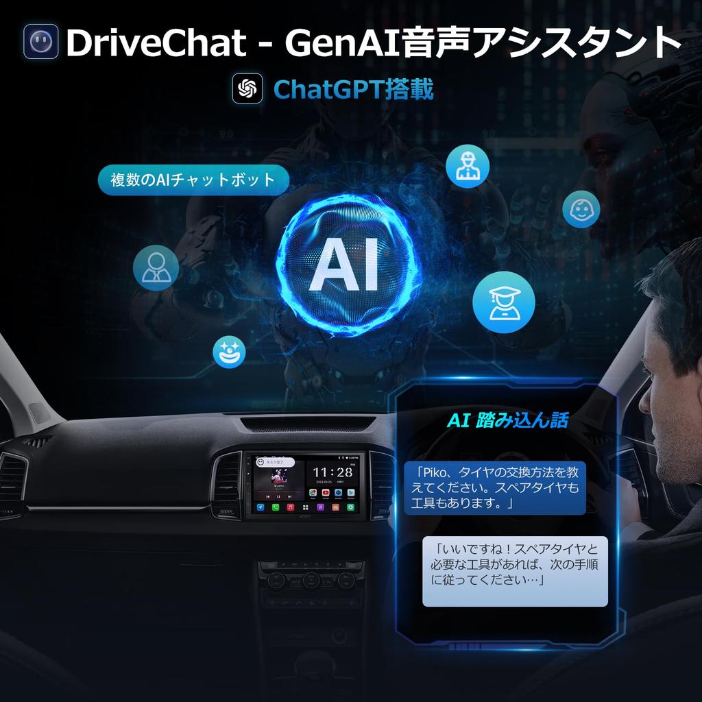 ATOTOZONE A5L Android Navigationssystem mit Display Wireless CarPlay Android GPS AI und Rückfahrkamera 2-DIN 7-Zoll Audio, Wi-Fi/BT/USB-Tethering, &