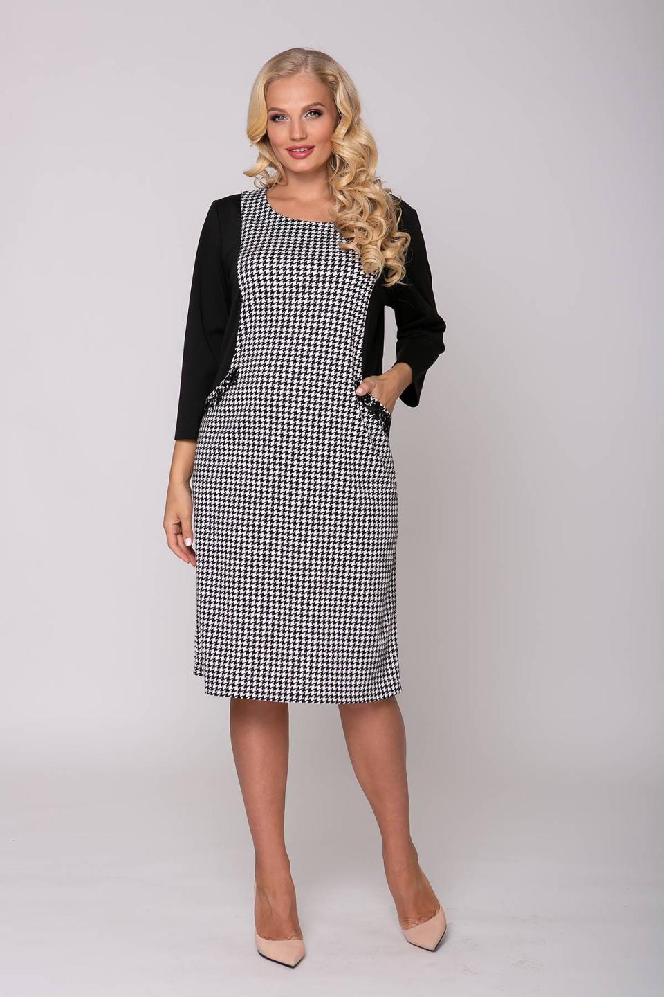 

Сукня з моделюючими вставками та декором Tatiana САБІНА 7XL чорний