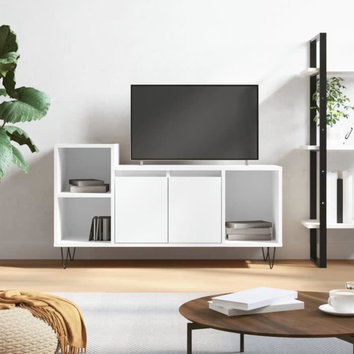 VidaXL Meuble TV Blanc 100x35x55 cm Bois d'ingénierie 831316