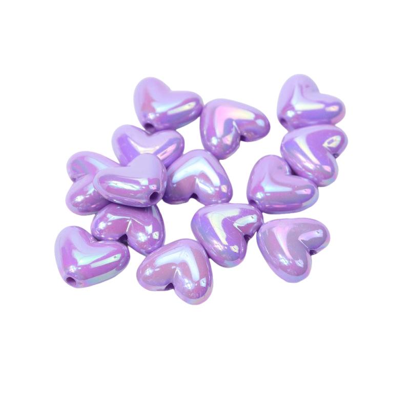 Colorful Heart Beads for DIY Phone Chains, Bracelets, Car Ornaments, and Clothing Accessories