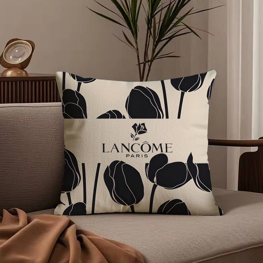 Fashion pattern L-L-LancomeS Pillow Case Anti-dustmite Pillowcase Invisible zipper silky short plush Sofa cushion cover