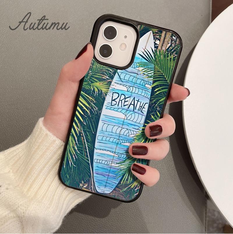 Surfing Hawaii Paradise Phone Case for iPhone 11 12 13 14 Pro Max mini XR XS SE 2020 7 8 Plus Samsung Galaxy S21 S22 shell