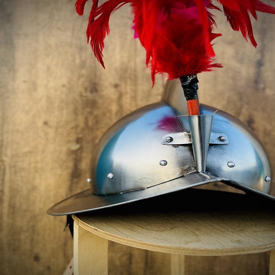 Morion Spanischer Helm, tragbarer Kostüm-Kesselhut-Helm, LARP-Kostüm-Kollektion, Halloween-Geschenk, Weihnachtsgeschenk, Geschenk für Ehemann