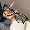 1/4pcs Cat Eye Plastic Y2K Fashion Classic Clear Anti-Blue Light Glasses For Daily Life Accessories,Suits all face shapes