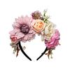 Bandeau Floral en Tissu Doux Couronne de Fleurs pour Photographie de Bal Headpiece en Fleur Tissu Femme