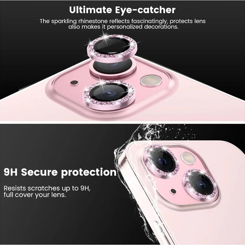 Glitter Camera Lens Protector Cover For IPhone 16 15 Pro Max 13 11 Pro 14 15 Plus 12 Mini Tempered Glass Protection Accessories