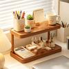Wooden Desktop Storage Shelf 2/3 Tier Sturdy Frame Large Capacity for Skincare Stationery Home Office Desk Organizer