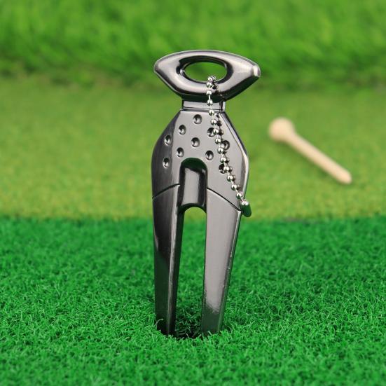 Golf Divot Tool Wiederverwendbar Nicht verblassendes Markierungswerkzeug Zinklegierung Golf Pitchgabel Golf Trainingshilfe Golfausrüstung
