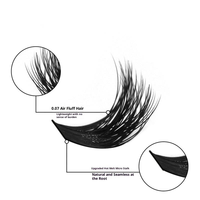 Cluster Lashes Individual Eyelash Extensions Mixed Length Full Volume Lightweight for Glam Look Occasions