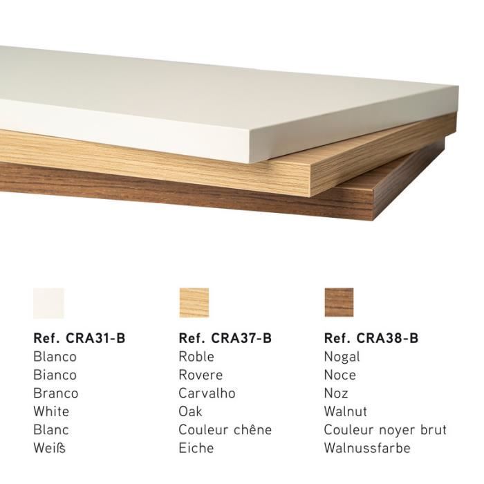 ARREGUI Basic CRA38-B Plateau, plan de travail pour meuble de tri et poubelle de recyclage ARREGUI Basic et Vario, noyer brut