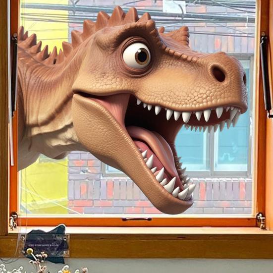 Peeping Alpaca Window Cling Removable Rooster Ostrich Dog Static Glass Sticker Waterproof PVC Animal Window Decoration Decal