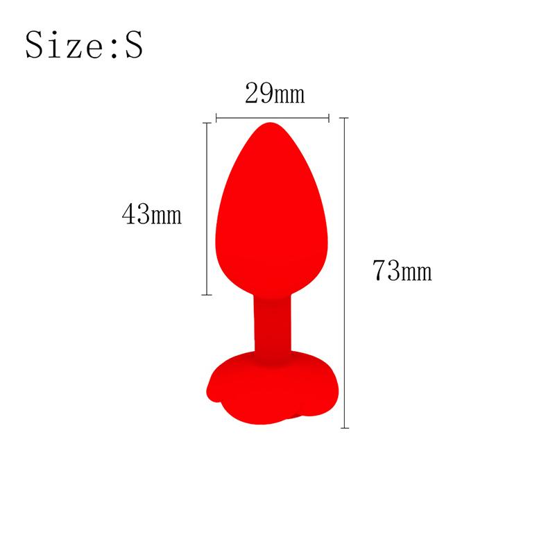 Rose Silicone Anal Plug Set of 3 Sizes Prostate Massager Butt Plugs Stimulator for Couples Men Women Anal Trainer Sex Toy
