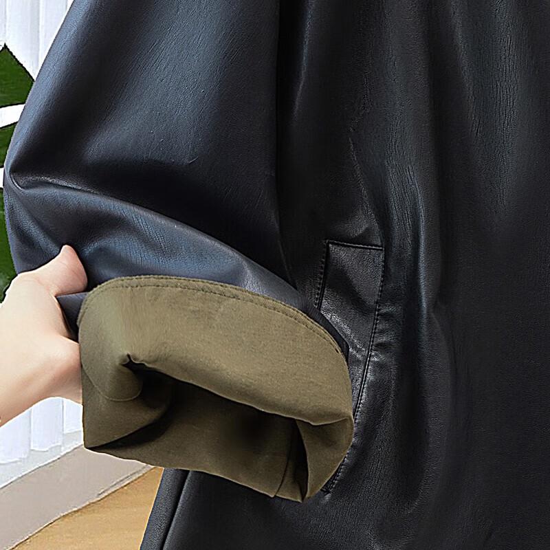 Women's Loose Fit Drop-Shoulder Moto Jacket