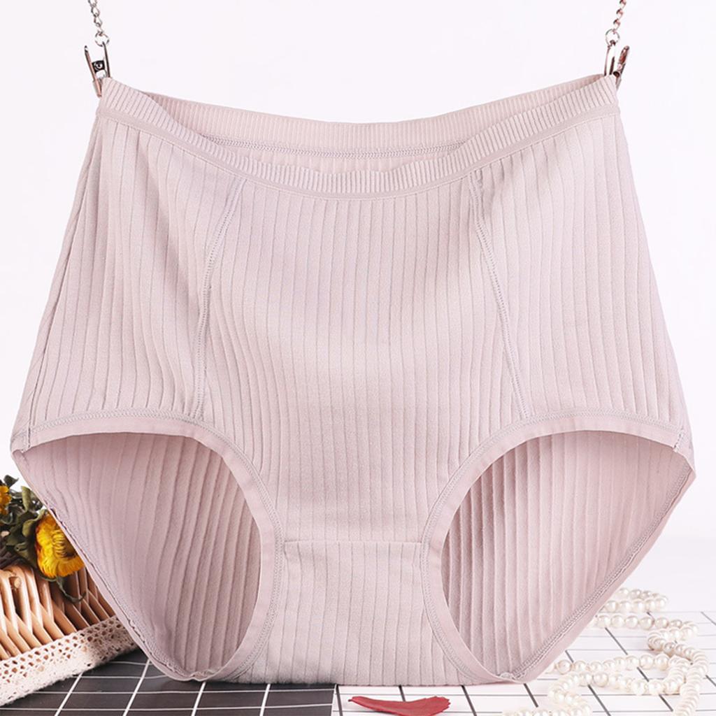 Women's Breathable Striped Oversized High Waisted Underwear