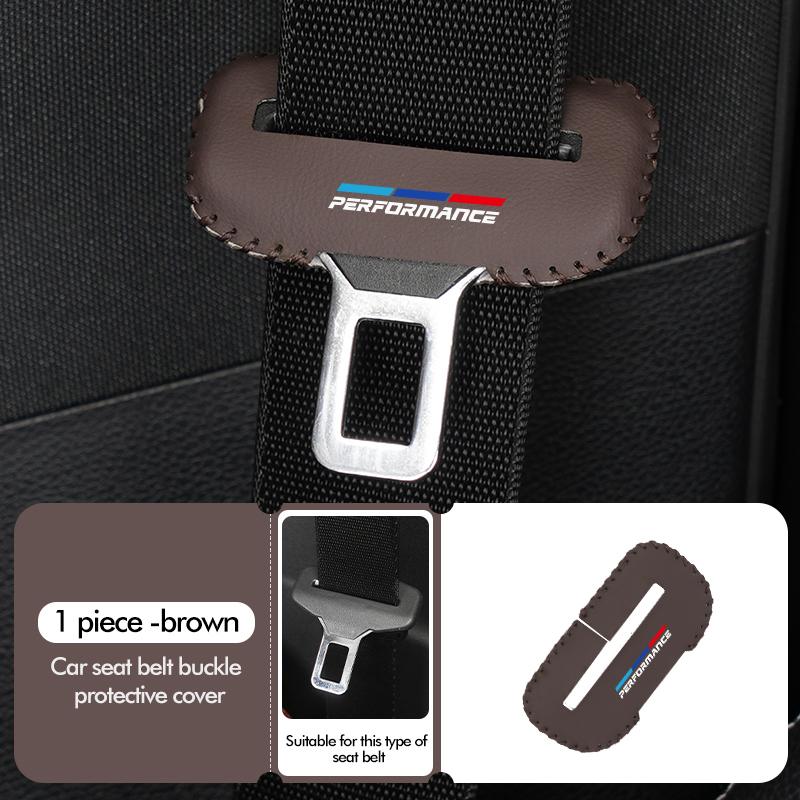 Leather Car Seat Belt Adjustable Anti-Scratch Protector Buckle For BMW 1 3 5 Series X1 X3 X4 X5 X7 G20 G38 F20 F39 F48 E46 BX8