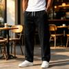 Men's Casual Loose Fit Straight Wide Leg Denim Jeans, Versatile Everyday Pants