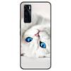 For Vivo V20 SE Case V20SE Silicone Cat Painted Soft Black Cover for VivoV20 V20SE V2022 V2023 Cover TPU Coque Protective Capa