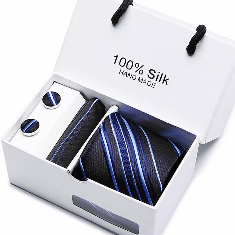 Gift Box Five-Piece Tie Men'S Formal Wear Business Casual Wedding Groom Bow Tie Square Scarf