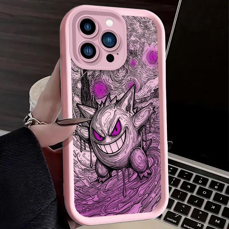 P-Pokemon Gengar Cool Phone Case For iPhone 17 Air 16 16E 15 14 13 12 11 Pro Max X XS X S Max XR SE 2020 SE4 7 8 Silicone Cover