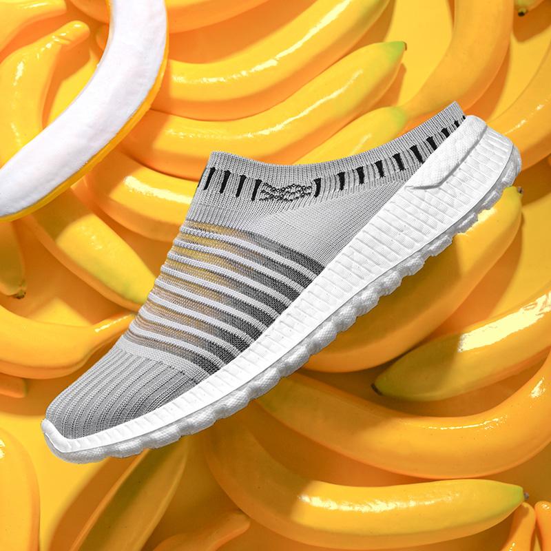 Summer Women’s Loafers Sandals Slip on Slippers Casual Shoes Cloth Couple Shoes for Men Plus Size Lightweight 36-45