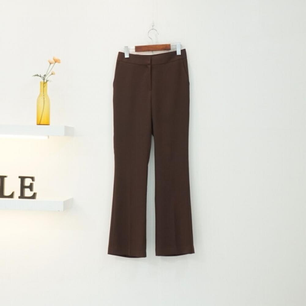 Style Latte High Waist Spandex Semi Bootcut Long Slacks