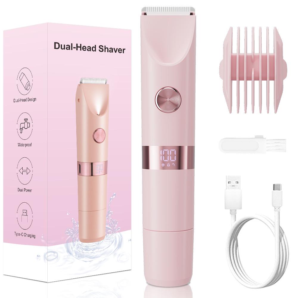 Waterproof Double-Head Electric Epilator & Bikini Trimmer for Women