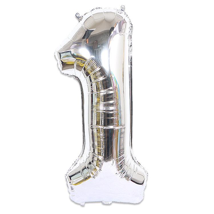 

0-9 Number Balloon Aluminum Film Ballon 40inch Super Large Globos Silver Green Rose Gold Gradient Aluminum Foil Balloons 1pc