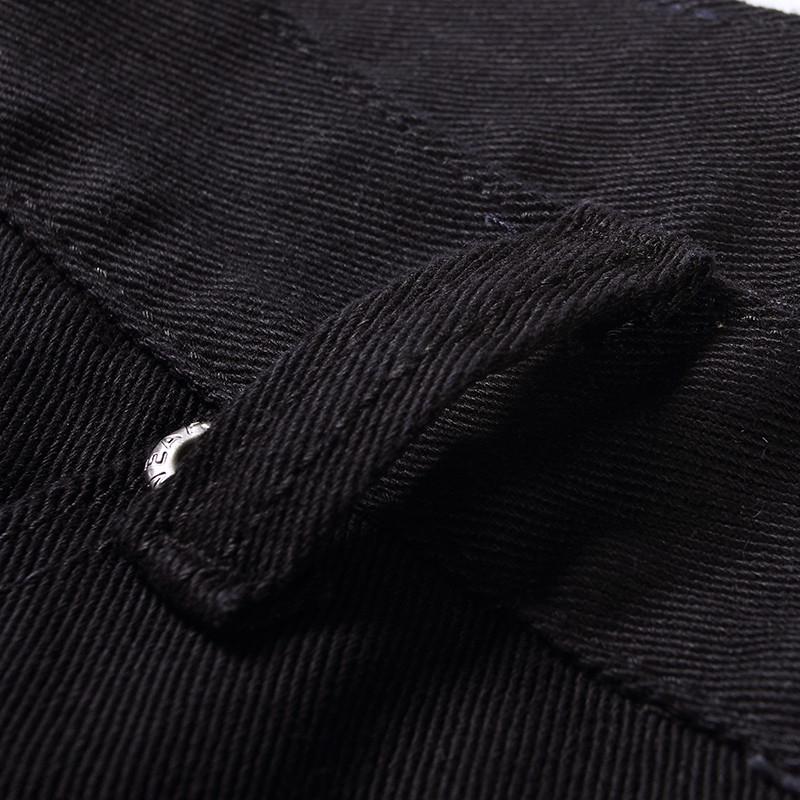 2024 Plus Size Men's Wide Leg Solid Color Denim Skateboard Pants - Spring/Autumn Loose Fit, Hip Hop Style