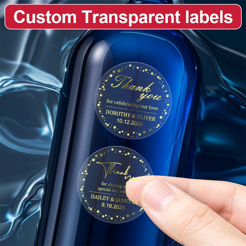Elegant Gold Foil Waterproof Stickers - Wedding Invitation Seals Gift Wrapping Labels Branding Decals For Premium Packaging
