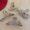 New Year Headwear Zodiac Dragon Hair Claw Cartoon Rhinestone Shark Clip Animal Hair Clip  Female