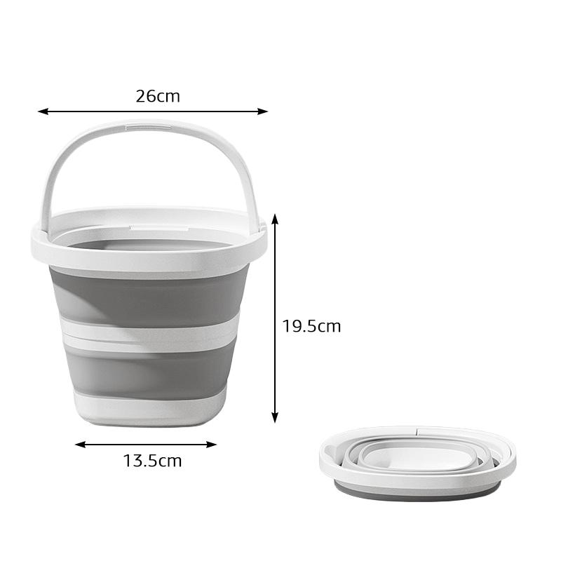 

Collapsible Water Bucket Reinforced Thickened Material Large Capacity Multi Purpose Portable Storage Fishing Utility Pail Space Saving 5L