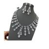 Wind Geometry Water Drop Long Micro-Inlaid Zircon Earrings Necklace Luxury Temperament Banquet Super Flash Bridal Wedding