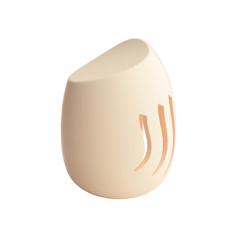 

Beauty blender silicone storage cover Makeup egg storage box Dustproof portable breathable silicone protective cover бежевий