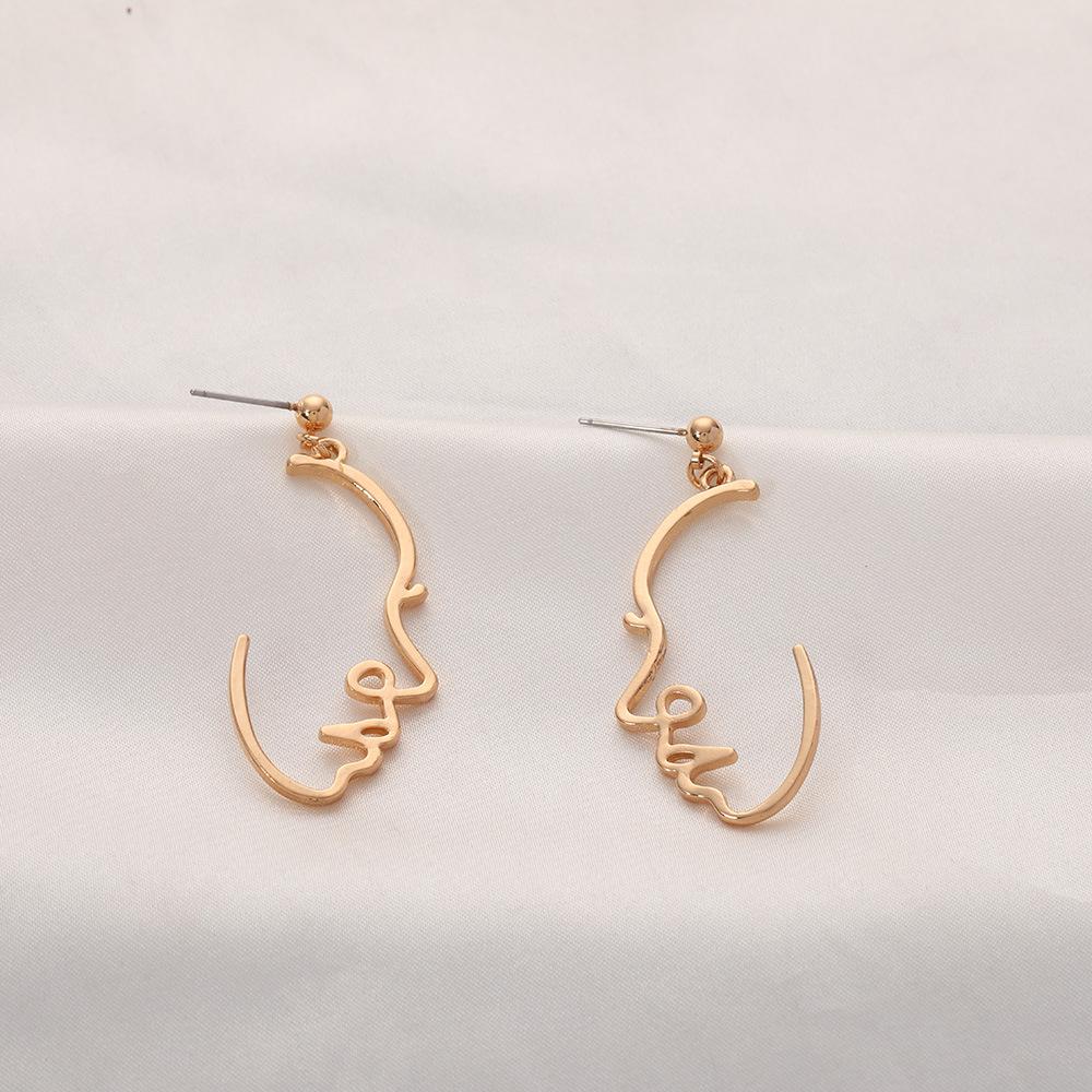 Spersonalizowane Kolczyki Sztyfty, Proste Puste Kolczyki Sztyfty Face Palm