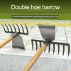 Yousheng 2-in-1 Weeding Rake Garden Hoe And Rake Heavy Duty Hand Weeder Gardening Hoe for Weeding Soil Loosening Landscaping
