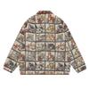 Brand, autumn and winter retro cartoon cat jacquard jacket niche coat