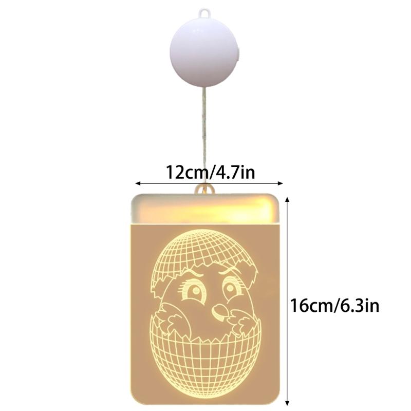 Festival LED Suction Cup Hangings Lamp Convenient Mounting Easter Lights Battery Operated LED Easter Light Adorment
